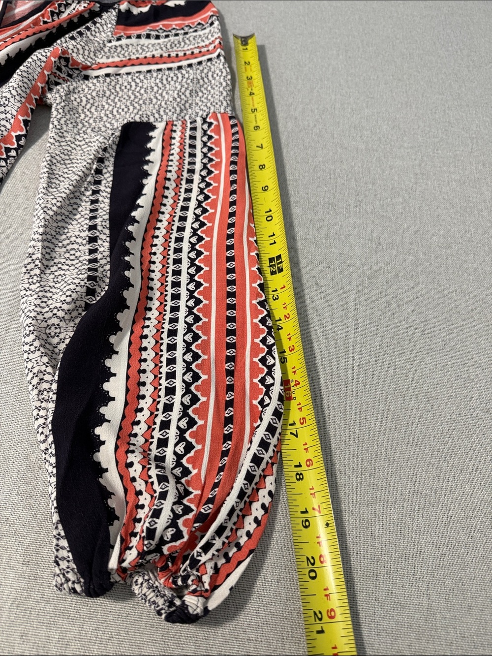 Sanctuary Striped Boho Tie-Neck Blouse in Coral, Black & White Size Small - Picture 10 of 14
